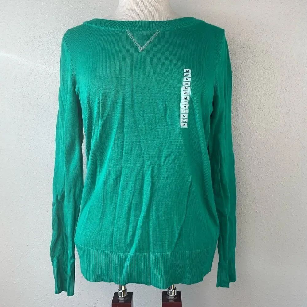NWT PBX Basics Womens Green Sweater Size M